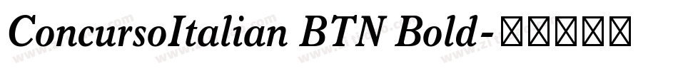 ConcursoItalian BTN Bold字体转换